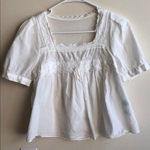 Summer cotton lace top